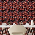 thumbnail image 2 of Ambesonne Floral Peel & Stick Wallpaper for Home, Botanical Red Flowers Plot, 13"x36", Pale Fuchsia and Burgundy, 2 of 5