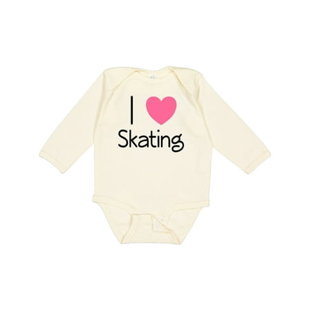 

Inktastic Roller Skate I Love Skating Gift Baby Girl Long Sleeve Bodysuit