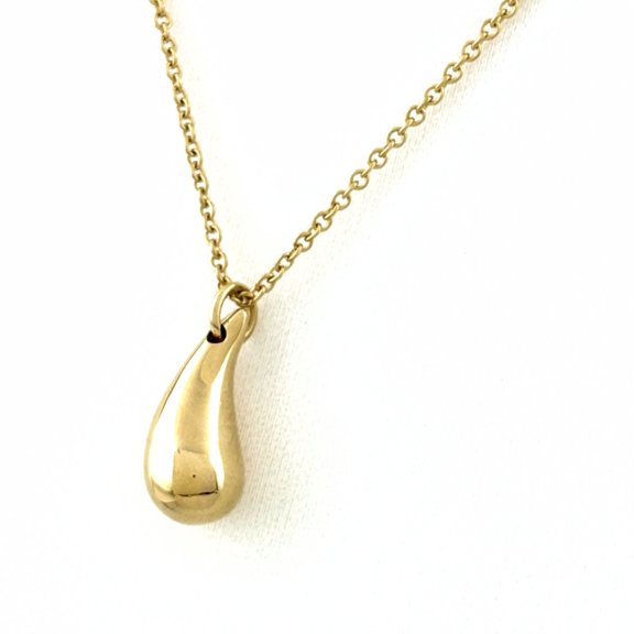 Pre-Owned Tiffany & Co. Teardrop Necklace in Yellow Gold with Elsa Peretti Pendant, 750mm, for...