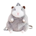 thumbnail image 1 of Mochila de peluche de conejillo de indias, creativa y divertida bolsa de viaje hecha a mano para niños al aire libre. Gris, 1 of 9