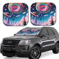 thumbnail image 1 of Balery Colorful Donut Parasol para parabrisas de coche de 2 piezas | Parasol plegable para parabrisas delantero de coche para la mayoría de sedanes-Small, 1 of 6