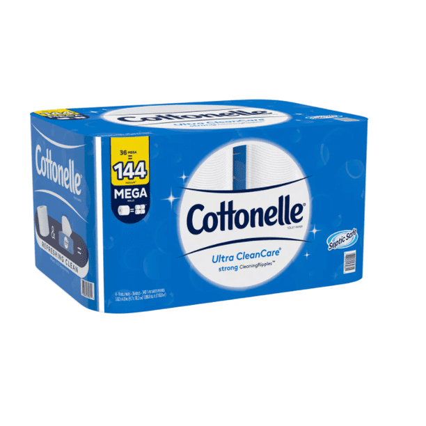 Cottonelle Ultra Clean Care Toilet Paper, Strong Bath Tissue, Septic