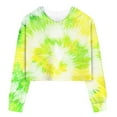 thumbnail image 4 of RTKFRFLM Big Girls Tie-Dye Hooded Sweatshirt Kids Long Sleeve Cropped Pullover Top Trendy Colorful Fashion Hoodie for School Soft Breathable Activewear for Toddler & Youth Girls, 4 of 4