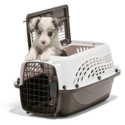 Petmate Two Door Top Load Plastic Travel Dog Kennel Pet Carriers for Dogs and Cats, Small 19 for Dogs Up To 10 lb, White