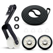 4392065 Dryer Repair Kit with Drum Rollers 14210017 Belt 341241 691366 Idler Pulley for Whirlpool & Kenmore Dryers, Dryer Belt Pulley Kit Fit for Model wed4815ew1 ned4655ew1 NED4600YQ1 NED4700YQ1 Etc