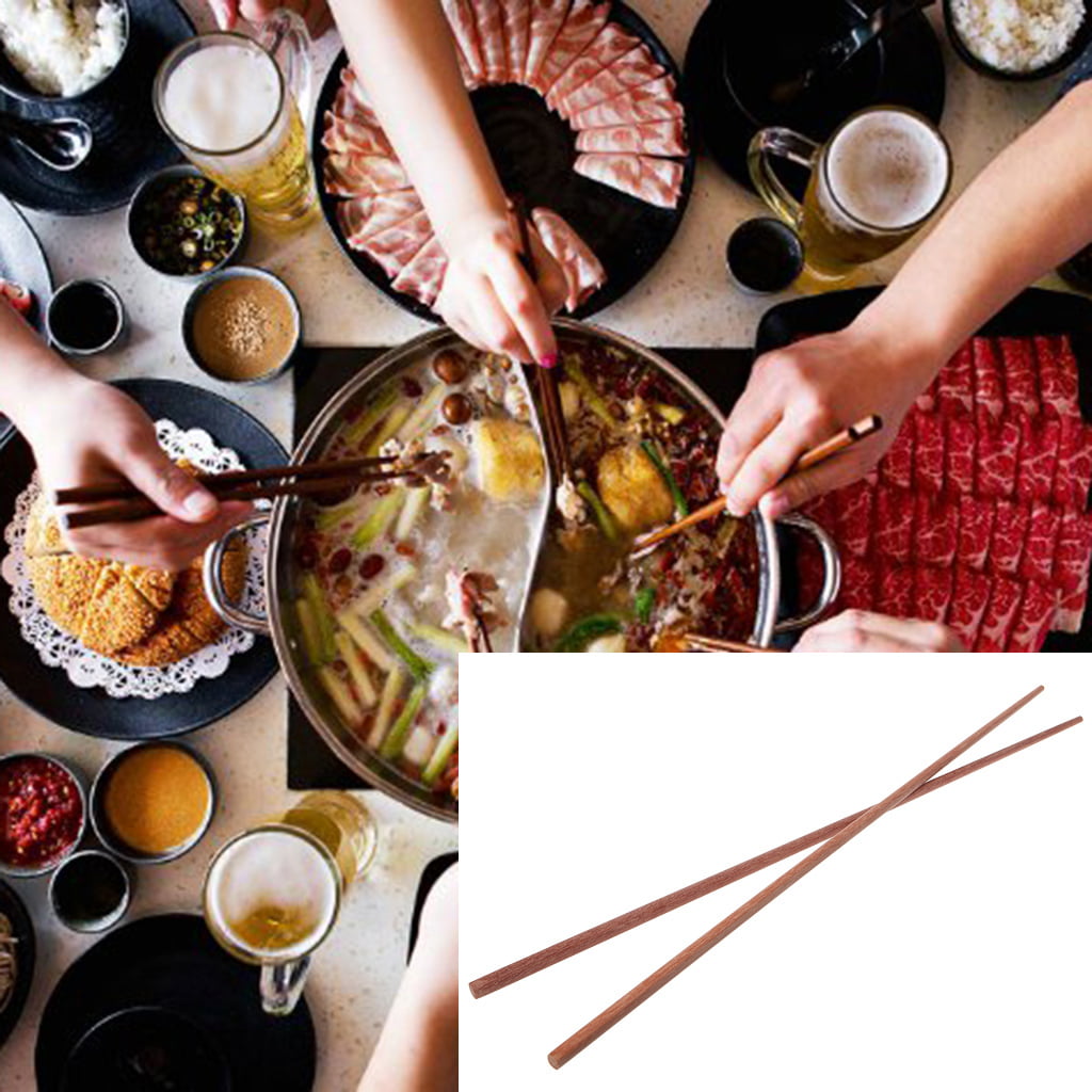 SimpleLife Chopsticks-Handmade Wood Wooden Durable Chopsticks Noodles Cooking Cutlery Portable 42cm