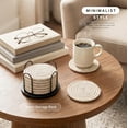 thumbnail image 2 of Coasters Set of 8 for Drinks, 4 Inch Large Coasters for Coffee Table, Tabletop Protection for Hot & Cold Drinks, Versatile Coasters for Home Decor, Non-Slip & Easy to Clean, Mixed Brown, 2 of 7