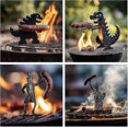 thumbnail image 3 of Funny Monster Grill Hotdog Roaster, Stainless Steel BBQ Grilling Gift, Fun Sausage Barbeque Meat Grill Accessories, Outdoor Grill Cooking Camping Tool, 3 of 3