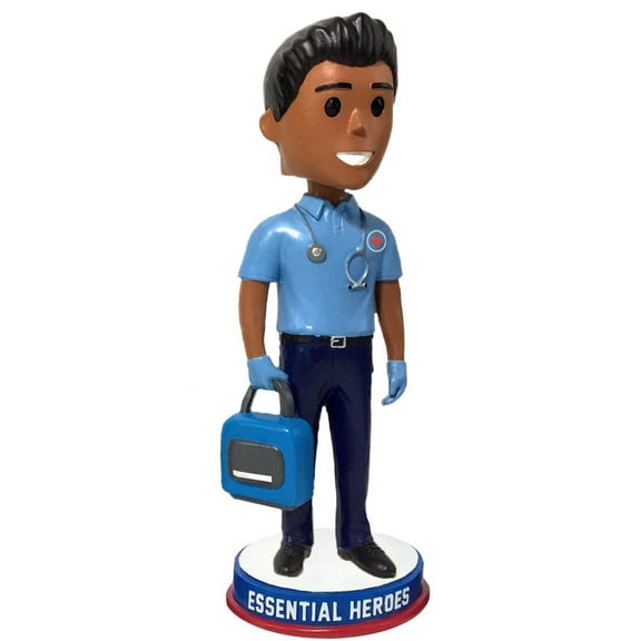 Paramedic Essential Heroes Bobblehead Male Dark Skin Tone