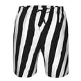 thumbnail image 3 of Fuzoiu Zebra Print Men's Beach Shorts,Men's Swim Trunks,Quick Dry Board Shorts with Pockets,Men's Bathing Suits for Surfing, Running, and Casual Wear-Small, 3 of 6