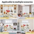 thumbnail image 5 of Mushrooms Kitchen Curtains Window Panels, Spring Floral Farmhouse Botanical Watercolor Insulated Window Treatment Curtain, Grommet Curtains for Bedroom/Living Room/Bathroom, 2 Piece 27.5"Wx39"L, 5 of 8