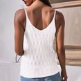thumbnail image 4 of fatyb Women's Knit Tank Tops V Neck Spaghetti Strap Camisole Sleeveless Loose Casual Crochet Tshirts, 4 of 7