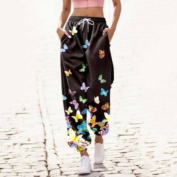 WILLBEST Pantalones Deportivos Casuales para Mujer: Pantalones Deportivos de Cintura Alta con Bolsillos para Gimnasio y Pantalones Deportivos de Corte Atlético. Chica