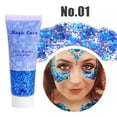 thumbnail image 2 of Fiudx Liquidación De Ofertas Flash Lentejuelas Gel Cara Cuerpo Labios Lentejuelas Sombra De Ojos Colorido Polarizado Escenario Maquillaje 50G, 2 of 3