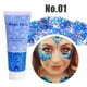thumbnail image 1 of Xihbxyly Ofertas por tiempo limitado hoy Gel de lentejuelas para rostro, cuerpo, labios, sombra de ojos, lentejuelas, maquillaje de escenario polarizado colorido, 50 g, 1 of 2