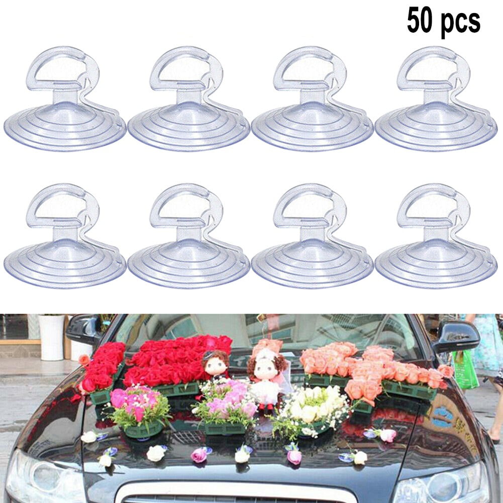 50pcs 35mm Suction Cups wtih hook Clear Plastic/Rubber Window car toy Suckers 