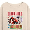 thumbnail image 3 of Disney The Incredibles - Holiday - Ready For A Super Christmas - Women's Lightweight French Terry Long Sleeve Shirt, 3 of 5