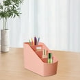 thumbnail image 6 of Small Multifunctional Organizer Desk Caddy, Bathroom Storage Tray, Art Supply Holder, 6 Compartment Design + Durable Material, for Home Office & College, Pen & Brush Storage, Countertop Organizer |, 6 of 8