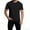 Black, variant on Men's Solid Short Sleeve Post Surgery Shirt Snap Front Round Neck Adaptive Top No Hood Black M