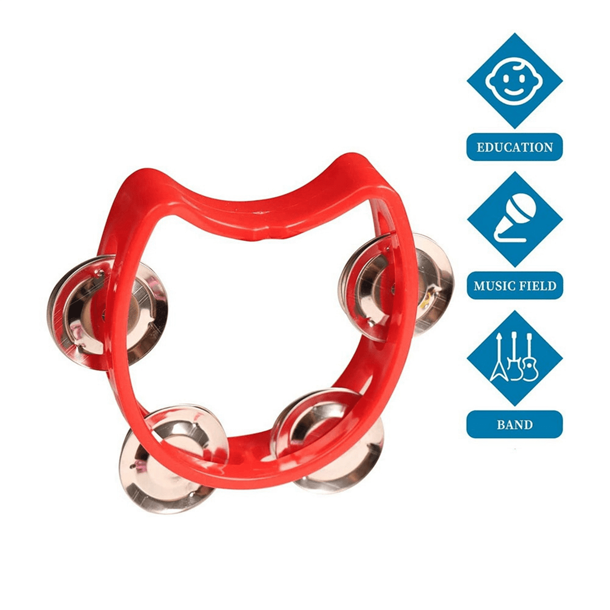 40Pcs Plastic Tambourine Musical Instruments, Mini Handheld Tambourines,Percussion Rhythm Instruments