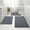 Dark Gray, variant on IValue Bathroom Rugs Sets 3 Piece Absorbent Microfiber Bath Mat and U-Shaped Contour Toilet Rug, Light Gray