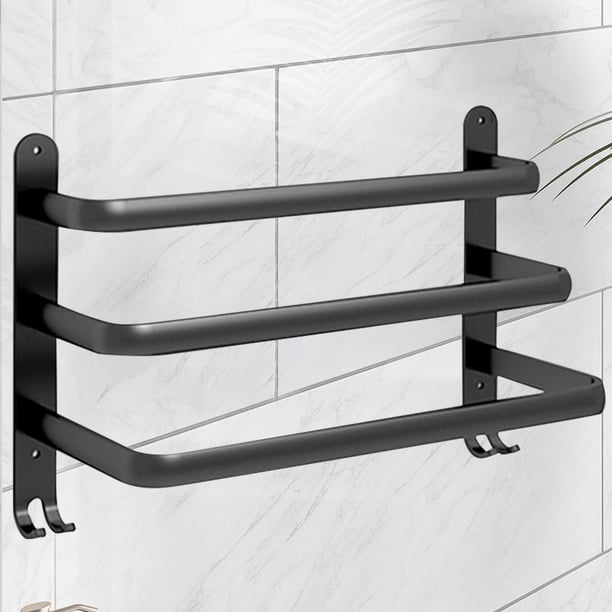 Toallero de 1/2/3 capas, soporte para toallas de mano sin perforaciones para balcón, baño, cocina