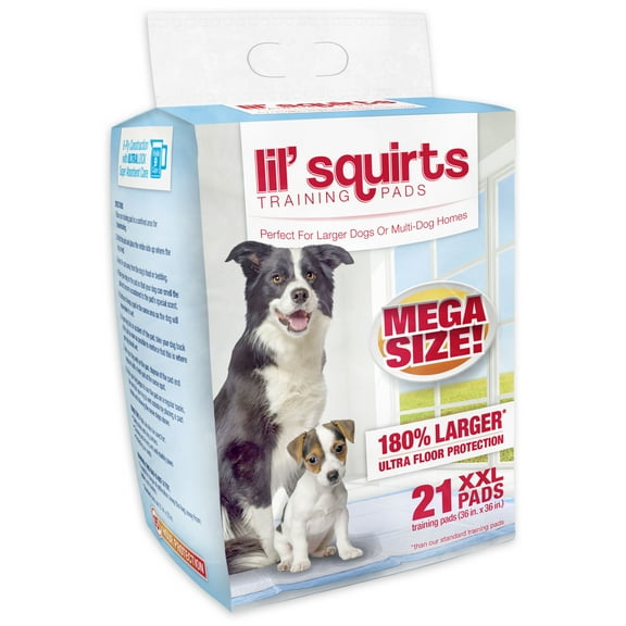 Lil' Squirts XXL Training Pads 3ft x 3ft 21ct