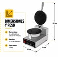 thumbnail image 2 of Maquina para Hacer Marquesitas GUTSTARK Individual Temperatura Ajustable Conos Barquillos Maquina industrial Plancha para Marquesitas, 2 of 9