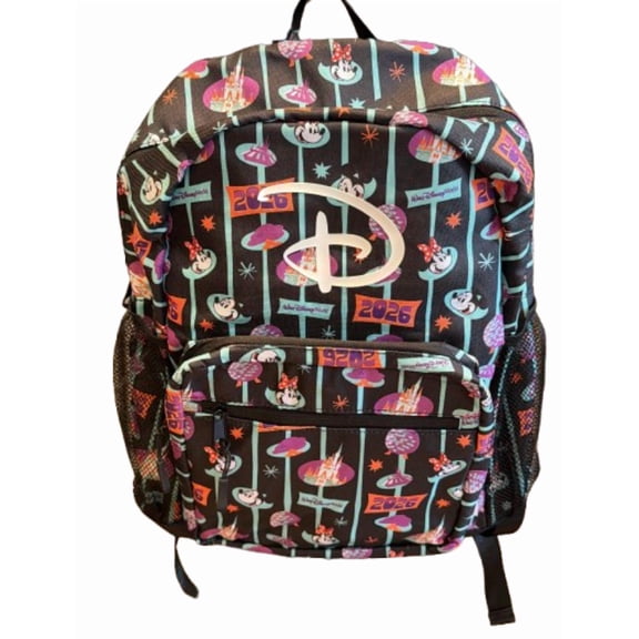 Disney Parks WDW 2026 Mickey & Minnie Mouse Backpack Bag New With Tag