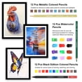 thumbnail image 4 of HIFORNY 100 PCS Drawing & Sketching Set, Professional Art Supplies with Graphite,Charcoal, Colored,Watercolor,Metallic Pencils,Blending Tools,Sketchbook and Coloring Book in Zipper Case(Pink), 4 of 8