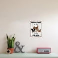 thumbnail image 4 of Tin Metal Sign Welcome To The Funny Farm Vintage Animal Wall Decor 8x12, 4 of 6