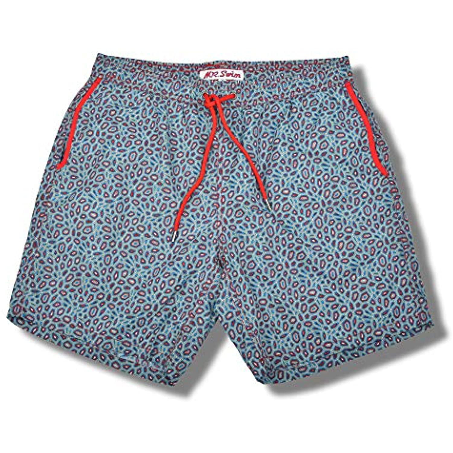 Mr Swim Mens Trunks with Mesh Lining-Quick Dry Swimming Bathing Suit with Pockets