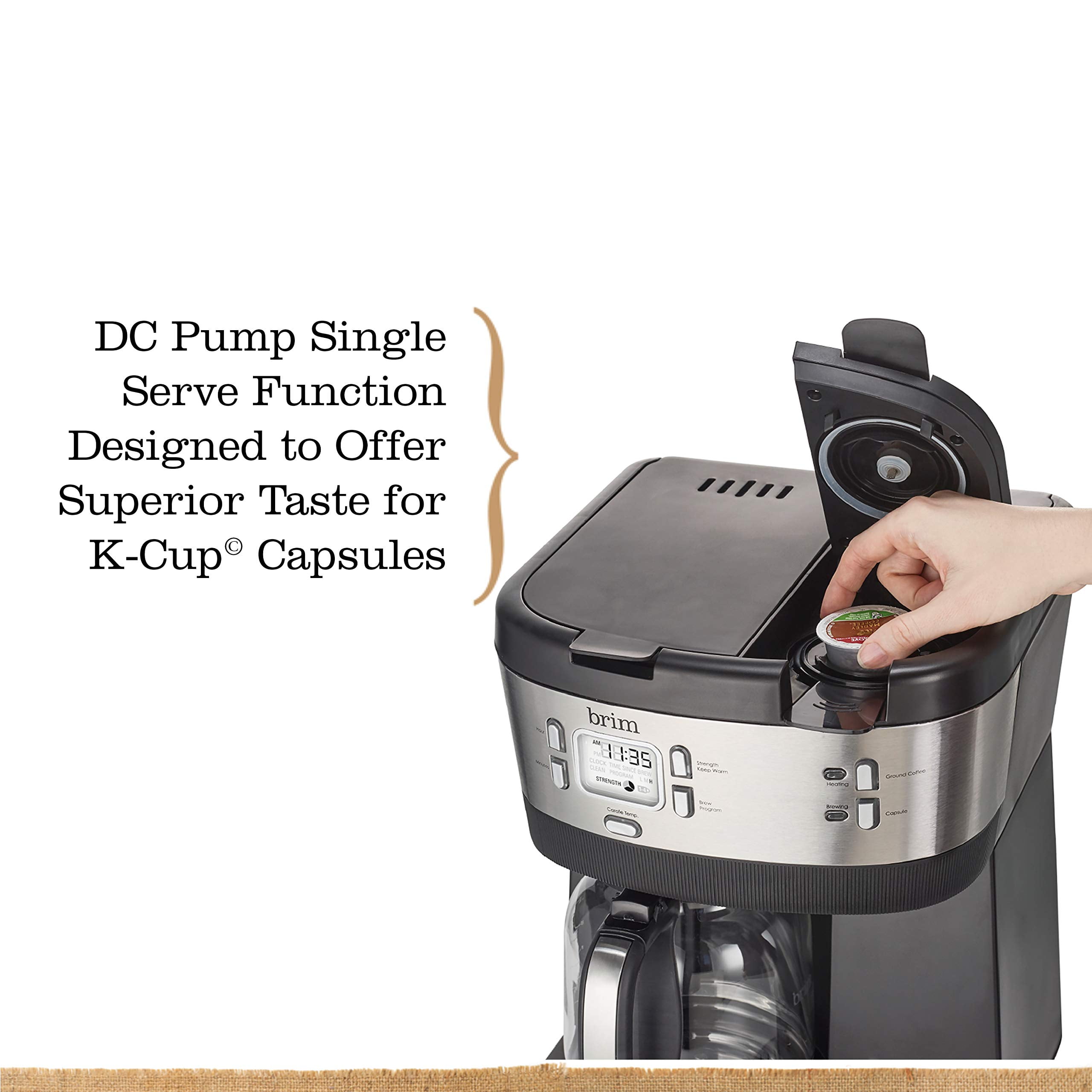 Brim - Triple Brew 12-Cup Coffee Maker - Stainless Steel/Black