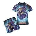 thumbnail image 1 of Yu-Gi-Oh Boys 2-Piece Swimsuit Set, Short Sleeve Rash Guard & Swim Trunks, 1 of 7