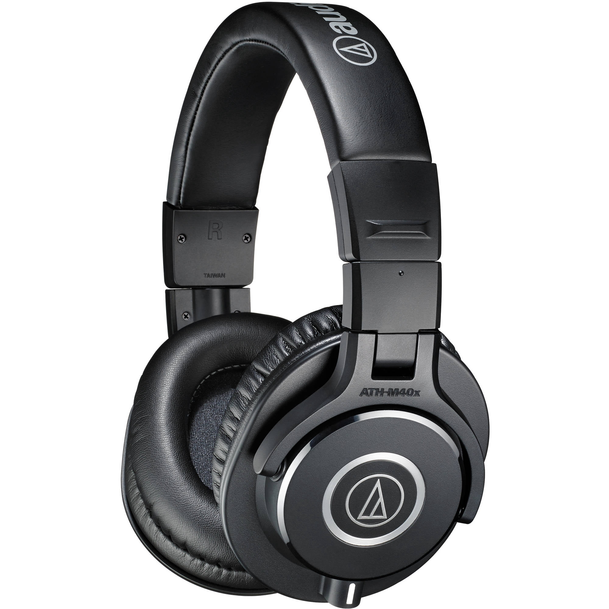 Audio-Technica ATH-M40x Professional Monitor Headphones with 9.8' Coiled and Straight Interchangeable Cables