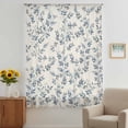 thumbnail image 2 of Navy Blue Leaves Sheer Curtains 96" Long, Vintage Summer Botanical Farmhouse Rustic Light Filering Curtains, Privacy Drapes Simi Floor to Veiling Curtain for Living Room Large Window Treatment, 2 of 9