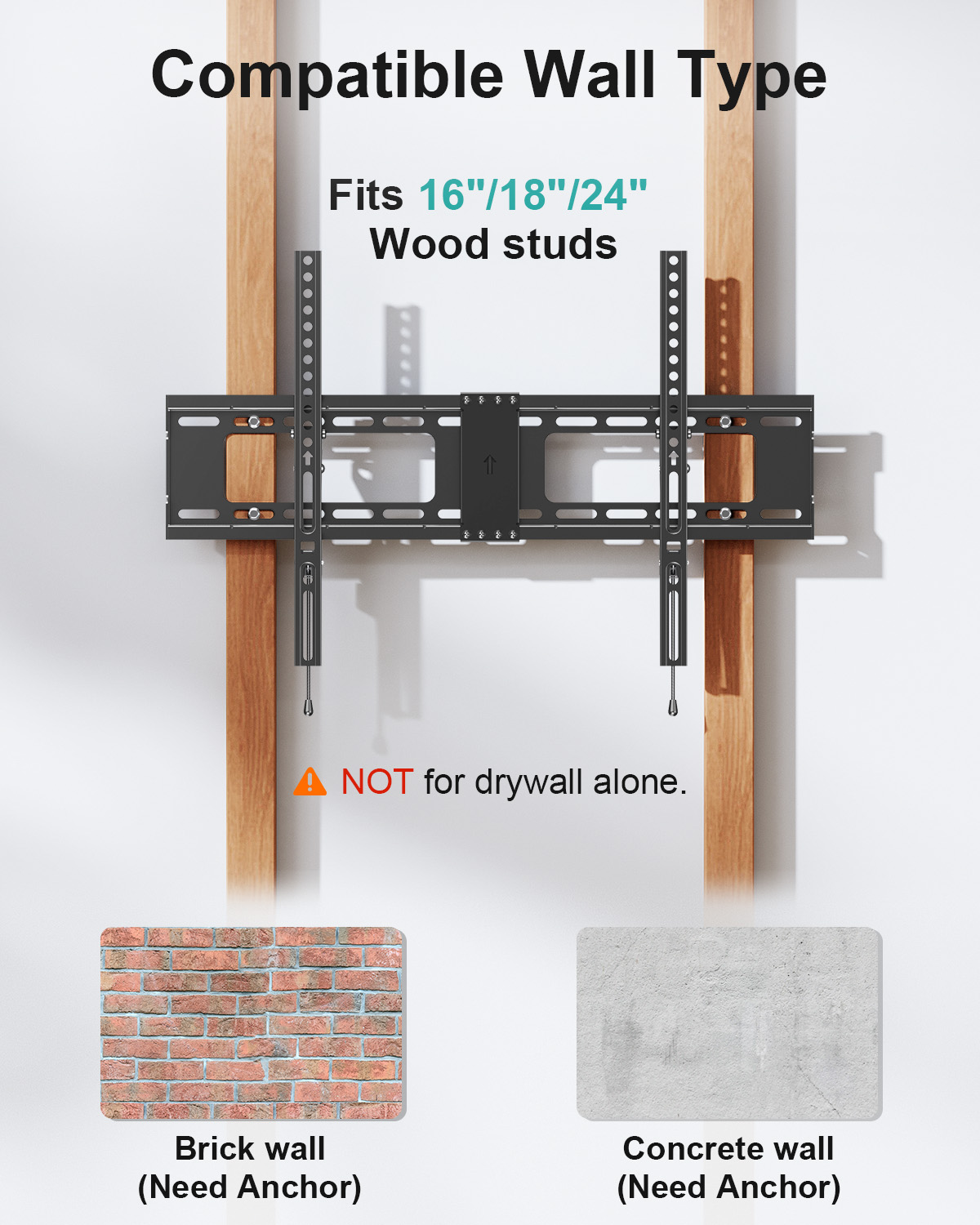 Mount Pro Tilting TV Wall Mount, 37-82 Inch, 132 lbs photo 4
