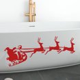 thumbnail image 5 of Patrón de tres renos y Santa Claus Adhesivos de pared de Navidad Decoración de la pared Pegatinas extraíbles para escaparate de la tienda Escaparate de cristal Sala de estar, 5 of 5
