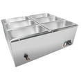 thumbnail image 5 of ALDKitchen Bain Marie Steam Warmer | Electric Buffet Food Warmer | Stainless Steel | 6 tanks | 110V, 5 of 15