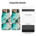 thumbnail image 5 of Sikiie Turquoise Beach Kayaking Car Foot Mat Set of 4 Pieces Basics Universal Fit Rubber Carpet Floor Mats For Car SUV Van & Truck, 26.8"L x 17.3"W (Front), 13"L x 17.3"W(Rear), 5 of 6