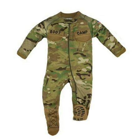 

Multicam Baby Boys Camo Crawler with Boot Camp Boots