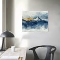 thumbnail image 4 of PIKWEEK Abstract Mountain Range Canvas - 1 Panel Navy Blue Canvas Wall Art - Navy Blue Wall Art Print - Blue Abstract Art Painting for Living Room 16*12inch/20*16inch, 4 of 6