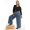 thumbnail image 3 of June & Vie Women's Plus Size Curvie-Fit High-Rise Jeans, 3 of 4