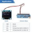 thumbnail image 4 of 3 Pieces OLED Module 128x64 Driver IIC Serial Self-Luminous Display Board Compatible，White, 4 of 8