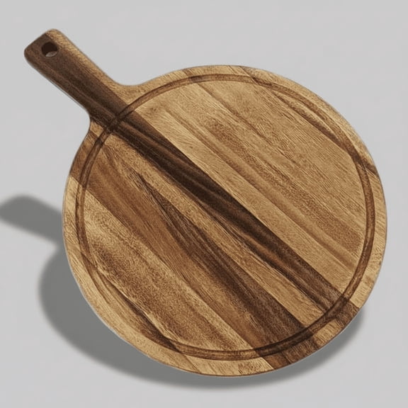Serving Board, Pizza Tray, Acacia Hardwood, 15x11"