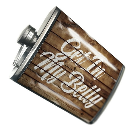 

NEONBLOND Flask Painted Wood Get In My Belly