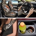 thumbnail image 6 of Binienty Wolf Vehicle Seat Covers Front And Rear with Matching Armrest Cover Non-slip Hunting Camo Car Seat Belt Shoulder Strap Covers Headrest Covers Coasters 14 Pieces Auto Interior Decor, 6 of 7