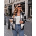 thumbnail image 4 of Zeagoo Women' Plaid Shacket Jacket Zip Up Casual Coat Fall Winter Clothes with Pockets Trendy, 4 of 5