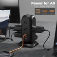 thumbnail image 2 of Protector contra sobretensiones Power Strip Tower TESSAN, 11 salidas, 3 USB, 2 of 7