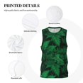 thumbnail image 6 of Easygdp Green Leave Fern Men's Mesh Basketball Jersey Quick Drying Sleeveless Shirts Fitted Muscle Tank Tops Sport Round Neck T-Shirt - Small, 6 of 9